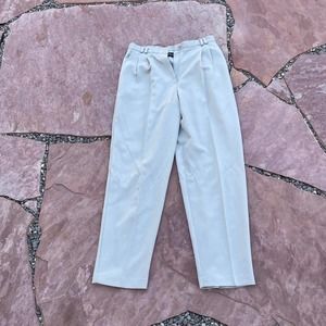 Vintage beige tan pleated high waisted trousers